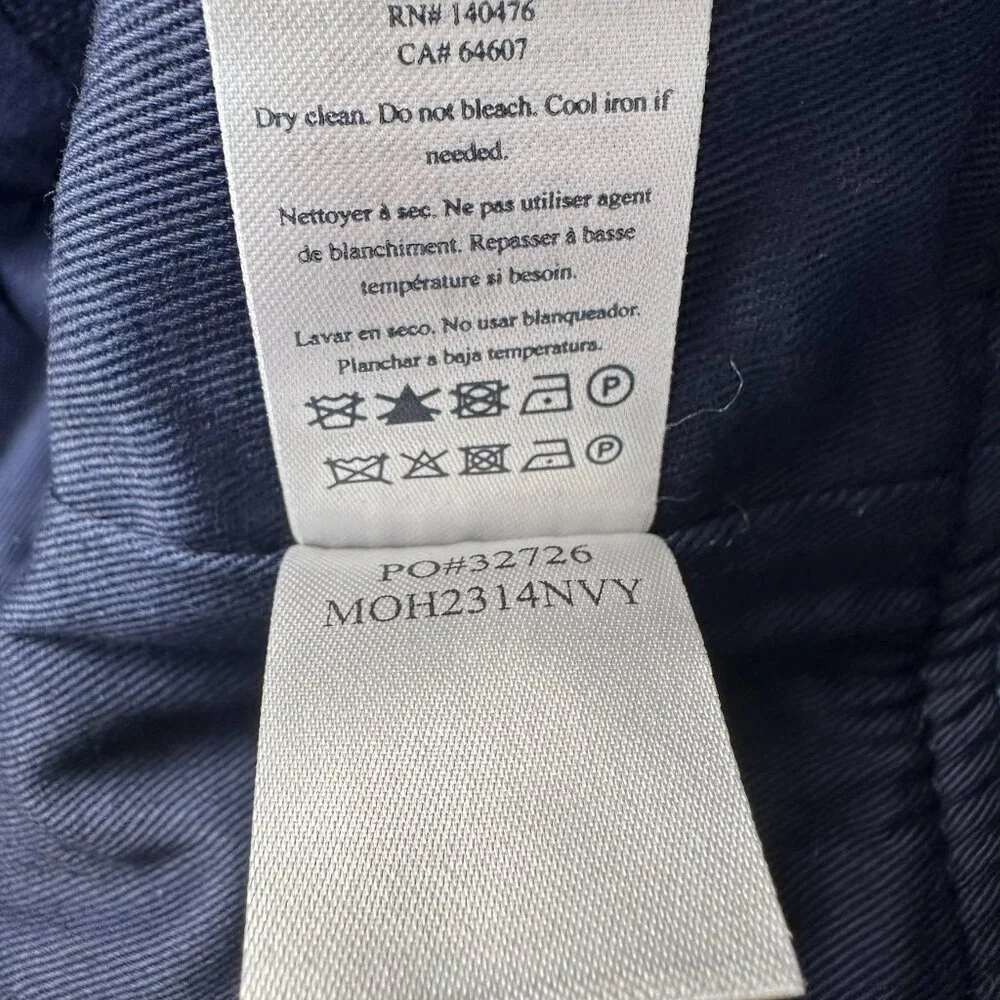 Faherty‎ Men's Wool-Blend Embroidered Throwback Varsity Jacket, Size XL, Navy